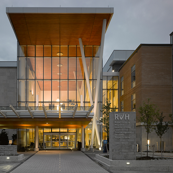 Exterior of Royal Victoria Regional Health Centre.