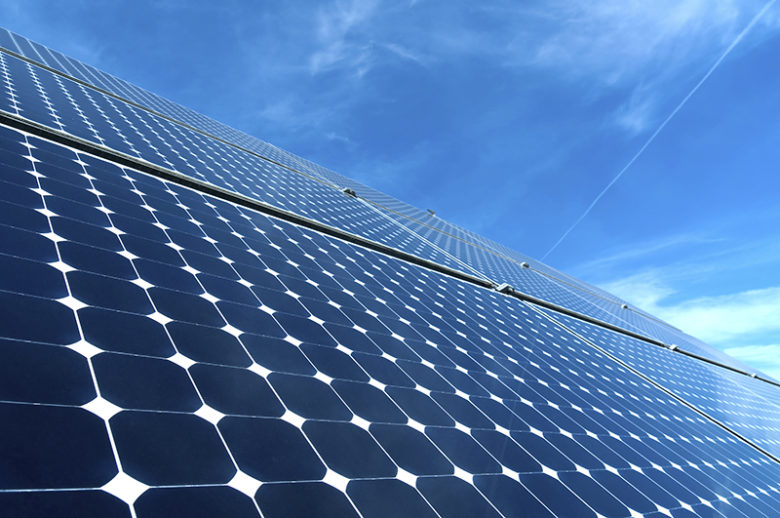 Solar panel Solar panel against blue sky