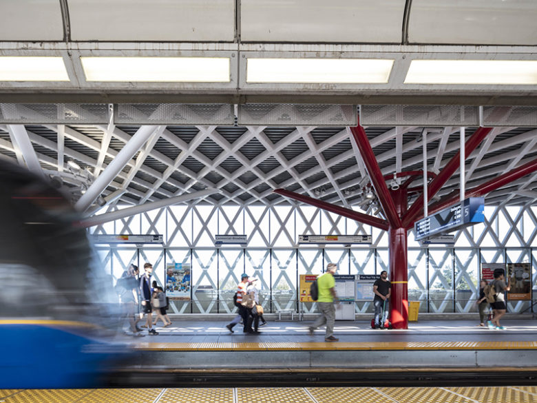 Commercial Broadway Skytrain Station 201907-12 Platform of Commercial Broadway Station