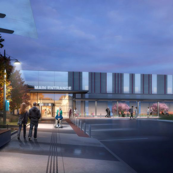 Outdoor Pedestrian View of the Bayers Lake Community Outpatient Centre