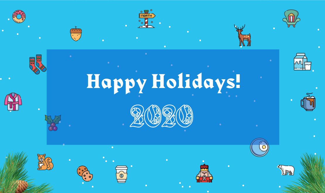 HHA-Holiday-2020-3 Happy Holidays message holiday icons background