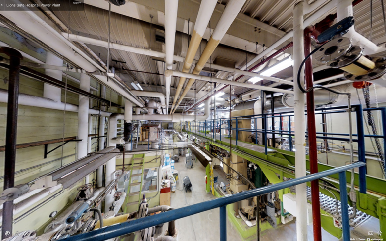 3D matterport scan of the mechanical room
