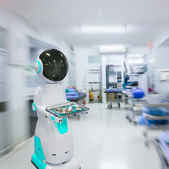 Send medical equipment robot technology in hospital