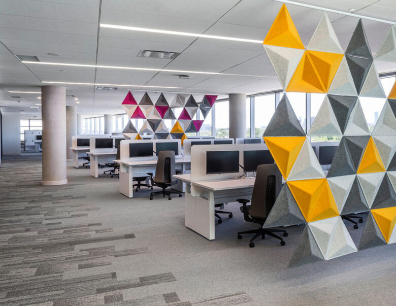 AstraZeneca_01-1560x1206 Office interior with colourful geometric dividers feature walls