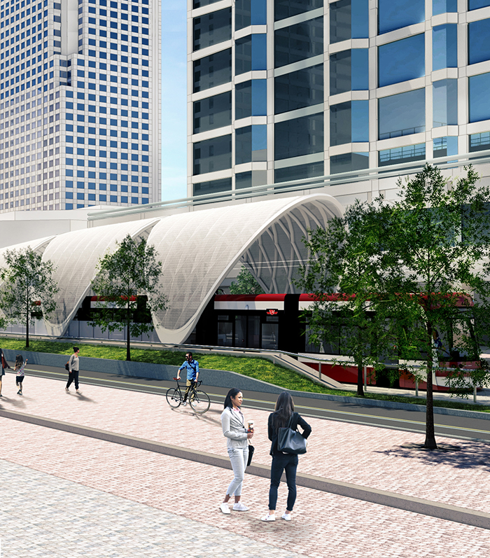 Eglington_Canopy Rendering of the canopy daytime
