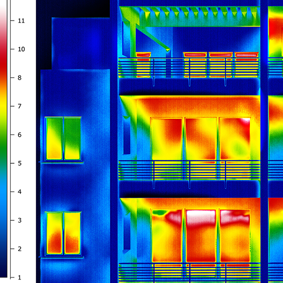 Apartment building thermal imaging