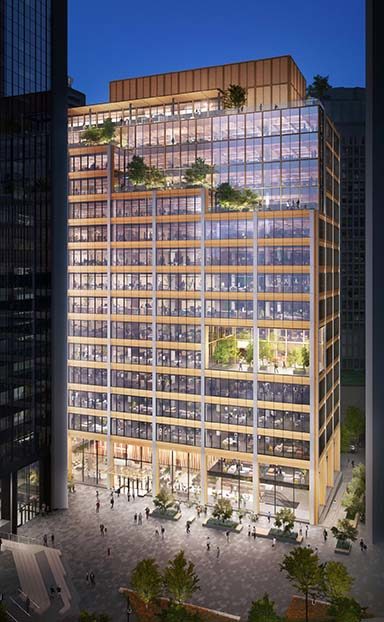 generateImage Exterior shot of the Burrard Exchange