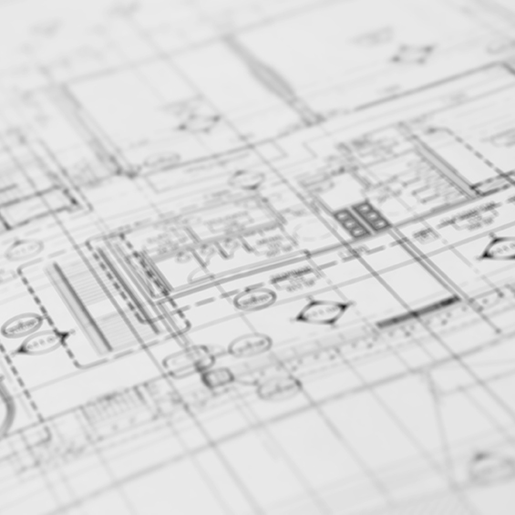 Blurry mechanical drawing