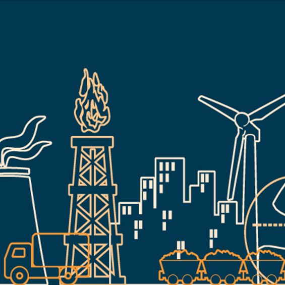 Background graphic of environmental industry icons