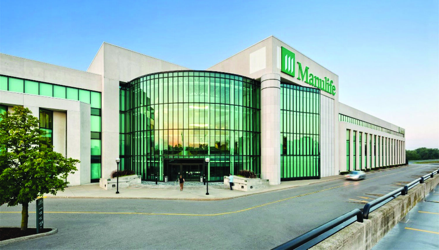 Manulife Kitchener Modern Building with Manulife Signage