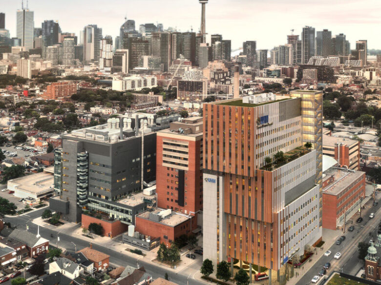 View-04-NW-Aerial_small-800x600 Image of modern hospital tower in downtown Toronto