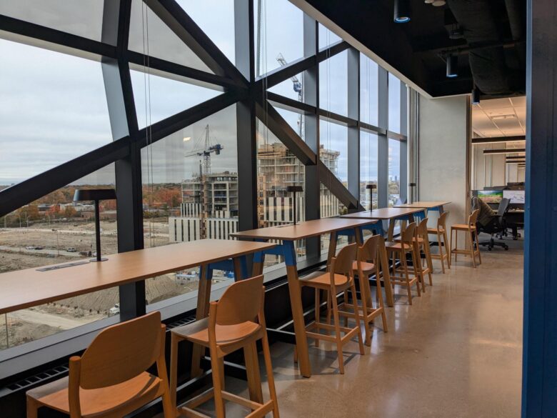 Image of HHA Toronto office interior common seating area