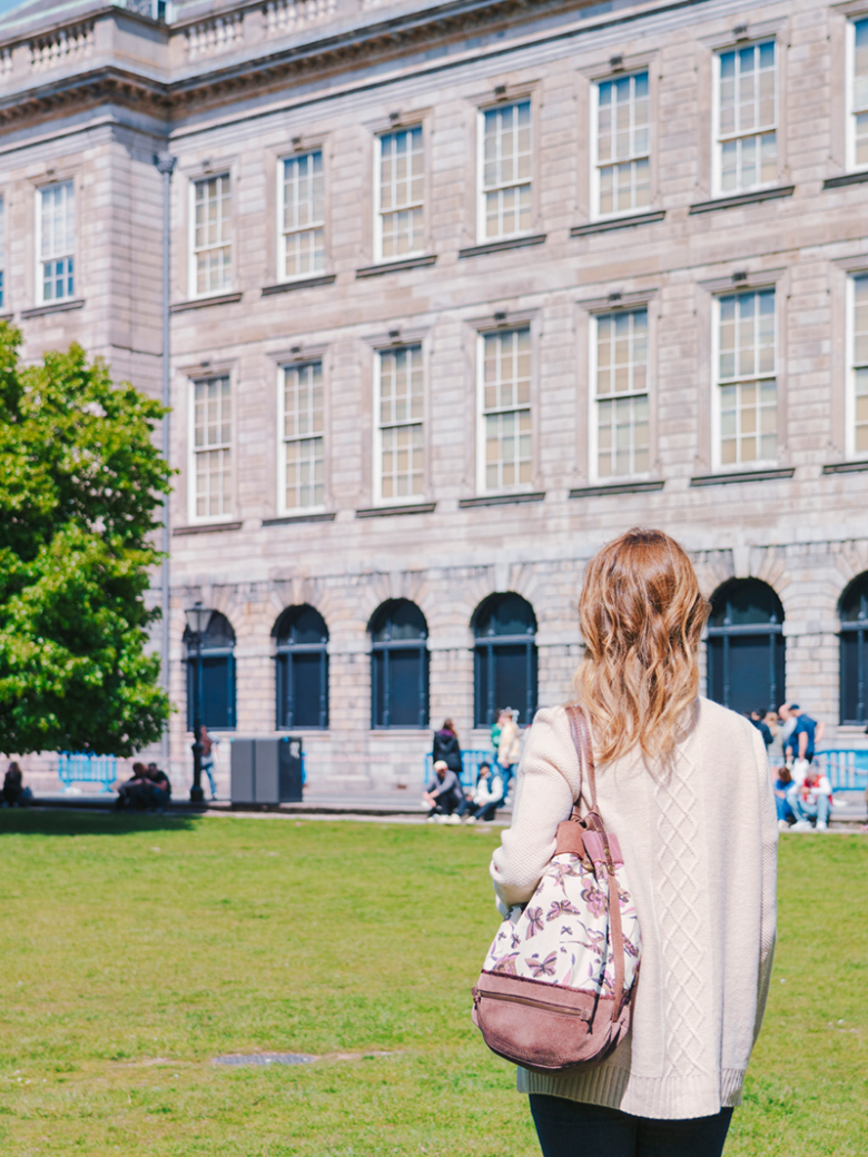 courtyard of Trinity College in Dublin,