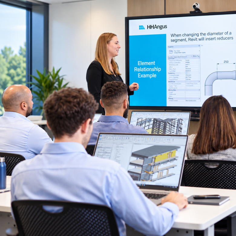BIM Training Session in a Modern Office